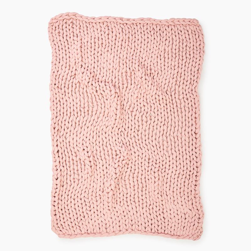 best knitted weighted blanket - evening rose