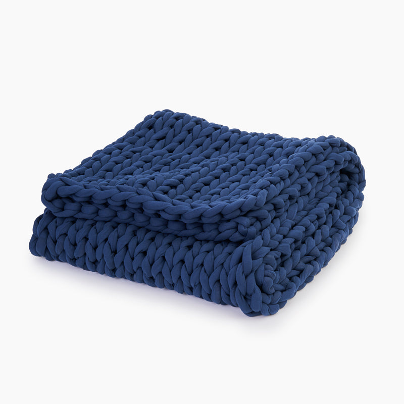 canadian weighted blanket - midnight blue